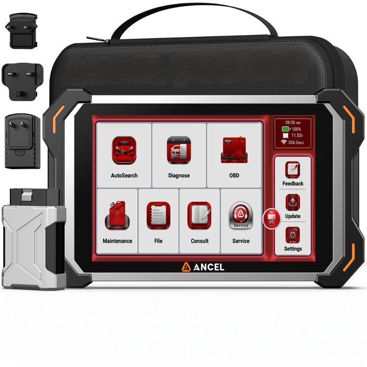 Ancel DS600 BT diagnosztikai teszter, ingyenes élettartam frissítések, kétirányú vezérlés, 8 hüvelyk