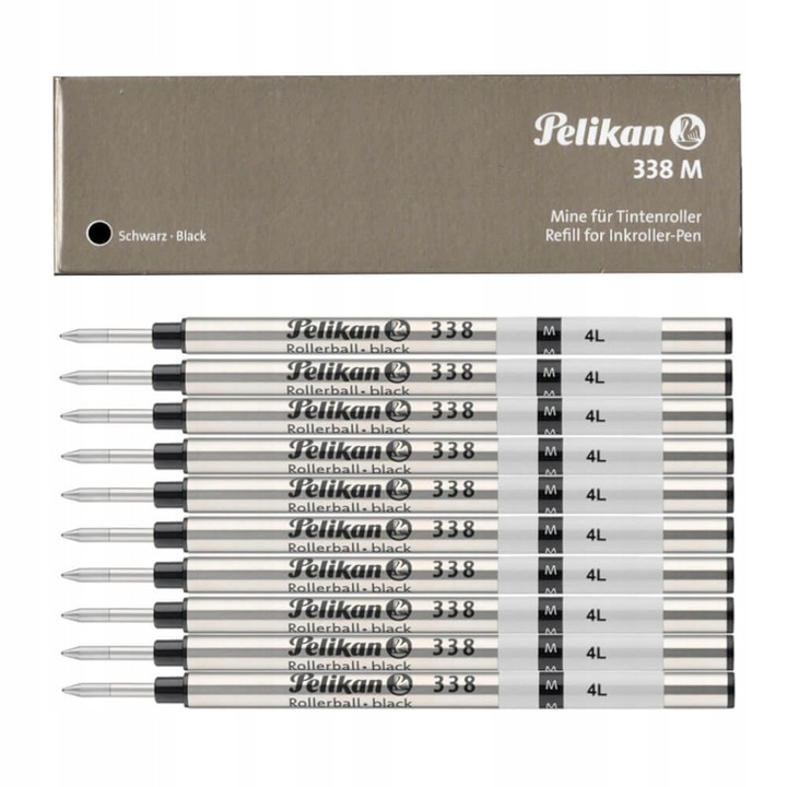 Pelikan 338 M tollbetét készlet, fekete, 1mm vastagság, 11,1cm, 10 db