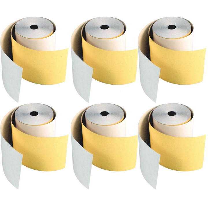 Set 6 Role Auto-copiative DRESCHER 76x20mm, hârtie de înaltă calitate