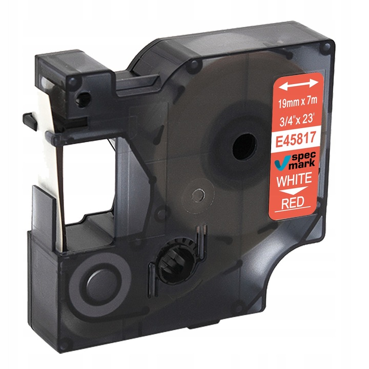 Banda etichetare Specmark Dymo D1 45817, 19mm, rosu/alb, 7m