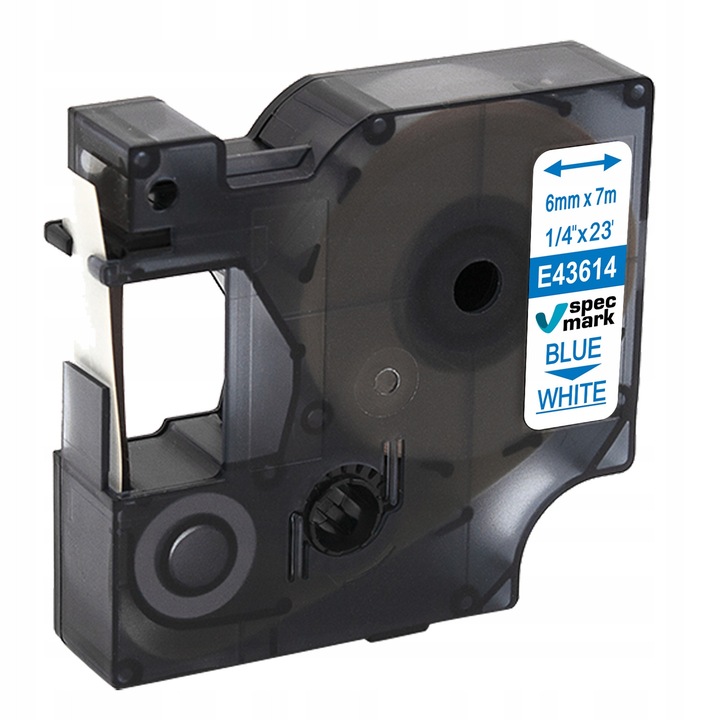 Banda de etichetare Specmark D1 6mm Alb/Albastru, 7m
