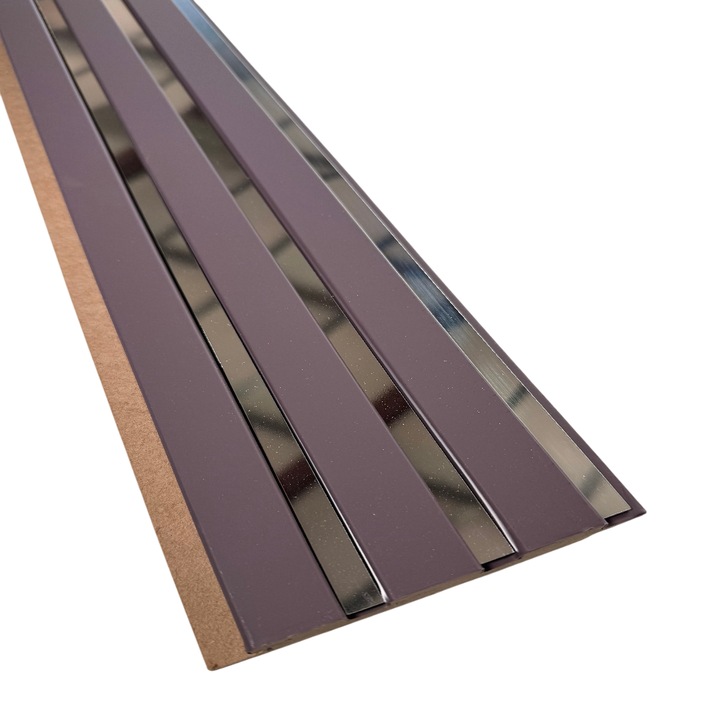 Декоративен профил MDF Бордо и Сребро 280x12, 1x1, 8 см