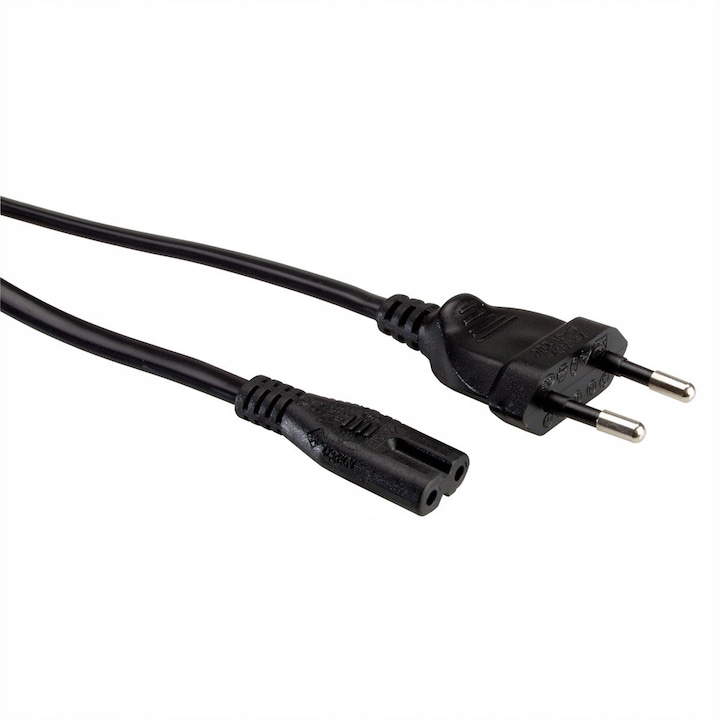 Cablu alimentare Euro IEC320 C7, negru, 1m