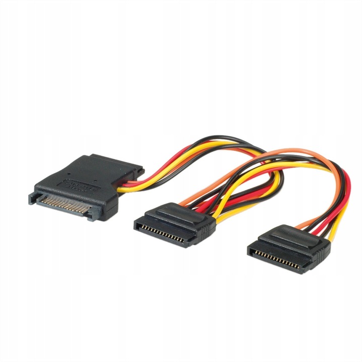 Y SATA захранващ кабел 1 към 3, Roline, 0.3м, разширена свързаност, идеален за SSD/HDD