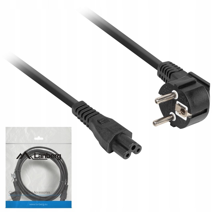 Cablu alimentare laptop Lanberg 3m CEE 7/7 IEC C5 Negru