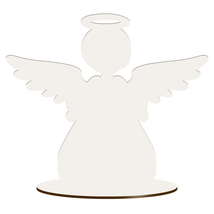 Figurine Craciun, SMX Design, ingeras, set 10 bucati, alb, 10 cm