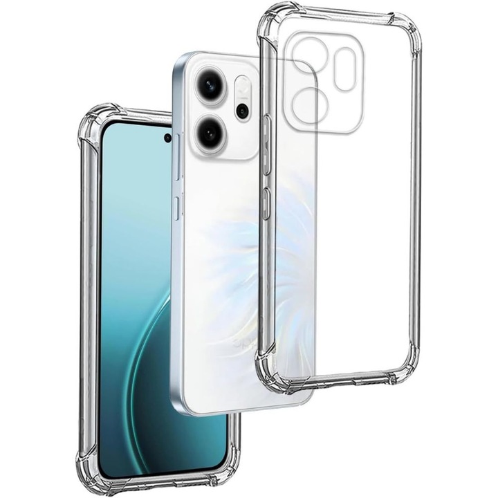 Husa compatibila cu Oppo Reno 14 F, Protectie antisoc, Silicon Ultra Slim High Tech, Crystal Clear