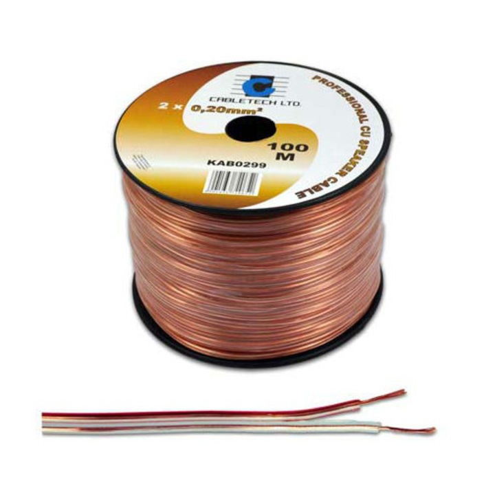 Hangszórókábel 1.0mm átlátszóval