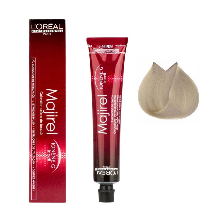 Vopsea de par L'Oreal Professionnel Majirel 10.12, foarte foarte deschis blond, 50ml