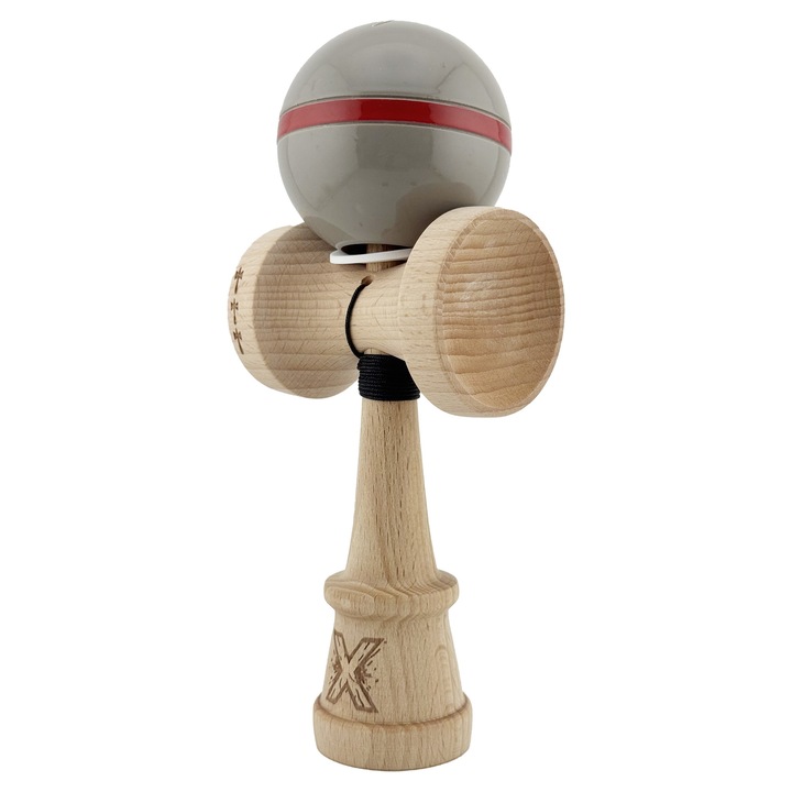 Kendama SUPER STYKY, Spider SILKEN, Big cup V3, Lemn, 18 cm, Rulment Metalic cu Ata 55 cm, Cupe Mari, Rulment, Balace Hole, Bej