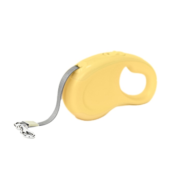 Nunbell ® visszahúzható kutyapóráz – egykezes fékezés és zárás, ABS/Nylon, 40 kg-os kutyákig, 5 m hosszú, égszínkék