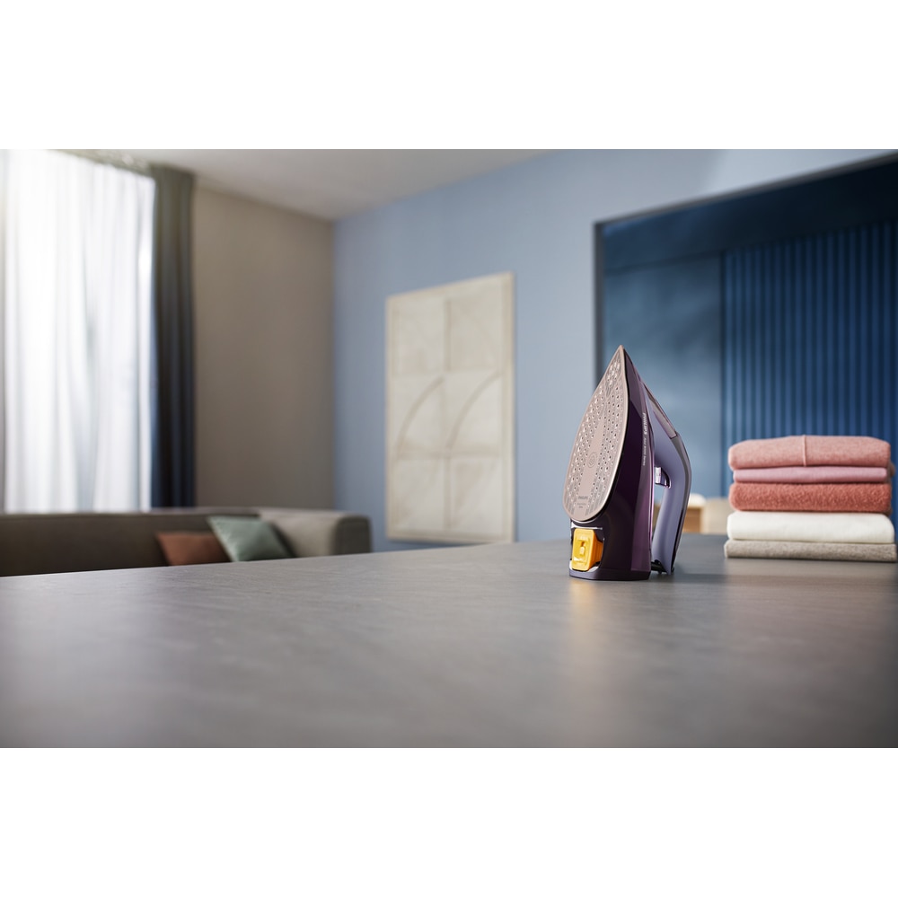 Fier de calcat PHILIPS Azur 8000 DST8021/30, 3000W, 240g/min, 300ml, talpa SteamGlide Elite, Mov