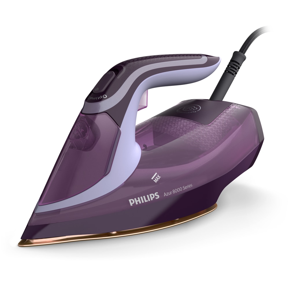 Fier de calcat PHILIPS Azur 8000 DST8021/30, 3000W, 240g/min, 300ml, talpa SteamGlide Elite, Mov