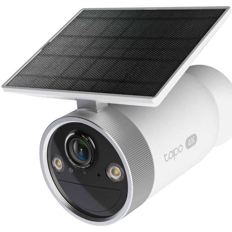 Kit camera de supraveghere + panou solar TP-Link Tapo C465, 8MP, 4K, 3840x2160, 18x zoom digital, Starlight Color Night Vision, Two-Way Audio, Detectie AI, alarma luminoasa si sono