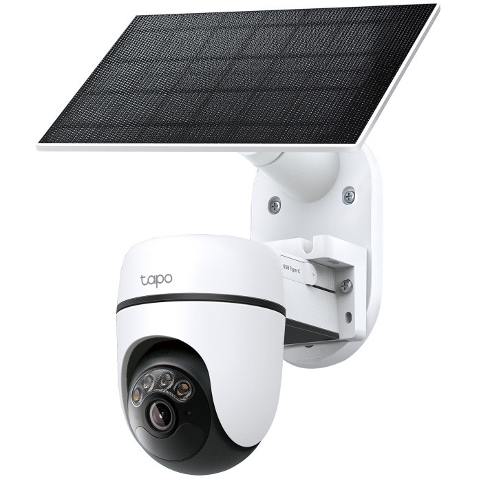 Kit camera de supraveghere Wireless cu panou solar Tapo C630 KIT cu Pan/Tilt 360 grade, 5MP, 3K (2880 × 1620 px), Color Night Vision, Smart Detection AI, Two-Way Audio, acumulator