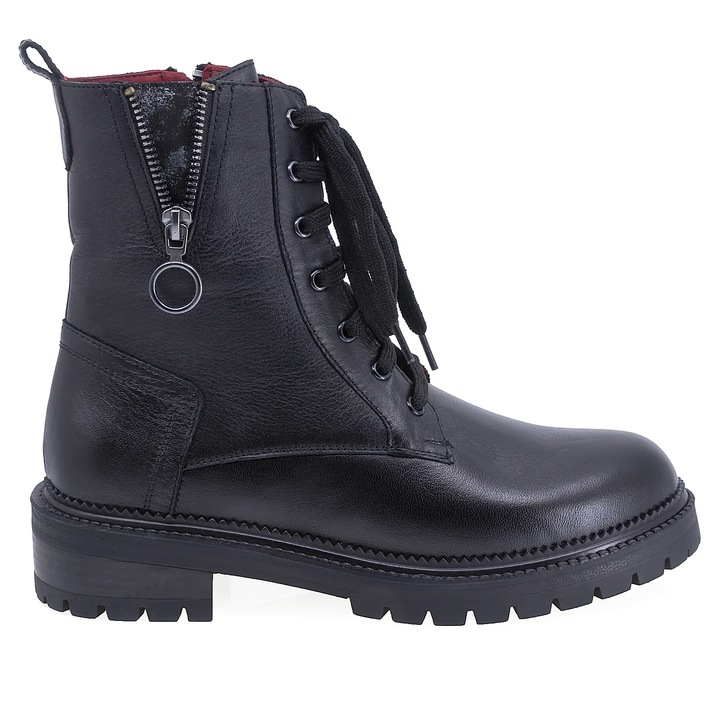 Ghete dama, Anna Viotti, D54-1903-95, piele naturala, Negru