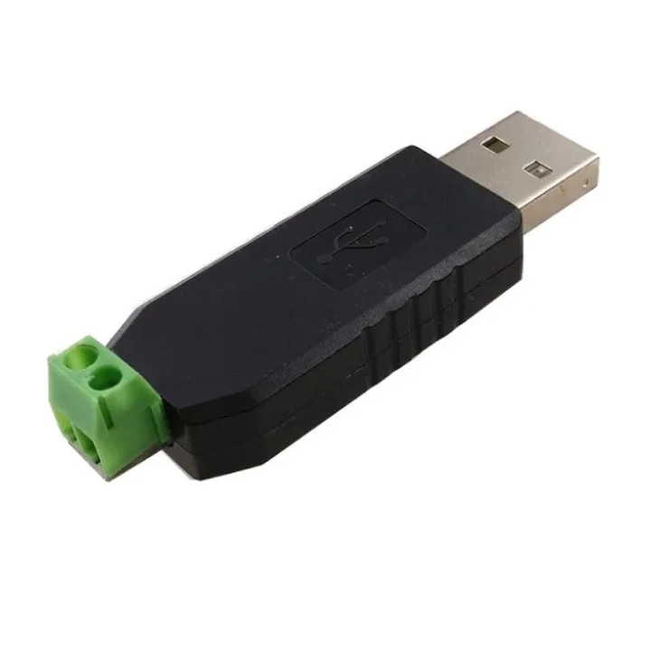 Terminal convertor, USB la RS485, Modbus Profibus, Negru, Verde