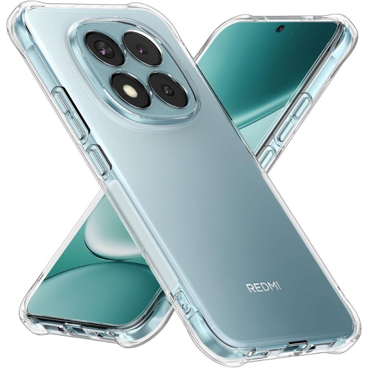 Husa compatibila cu Xiaomi Redmi Note 15, Protectie antisoc, Silicon Ultra Slim High Tech, Crystal Clear