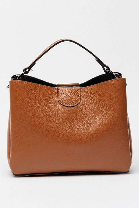 Antonia Moretti, Geanta din piele cu maner si bareta detasabila, Maro cognac