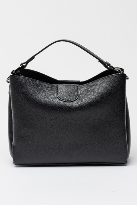 Antonia Moretti, Geanta din piele cu maner si bareta detasabila, Negru