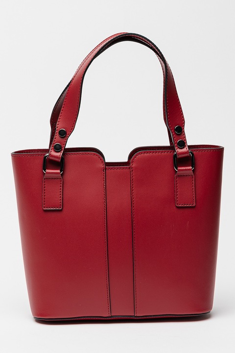 Chiara Canotti, Shopper fazonú bőrtáska levehető pánttal, Bordó