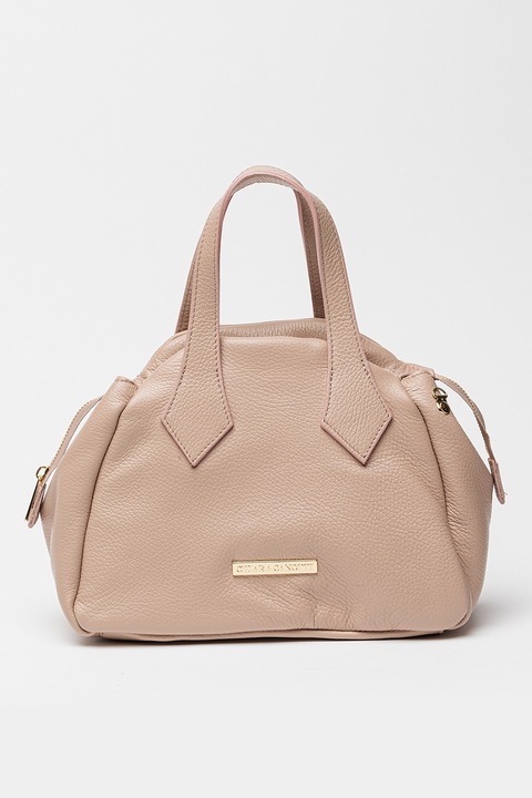 Chiara Canotti, Geanta din piele cu maner si bareta detasabila, Roz prafuit