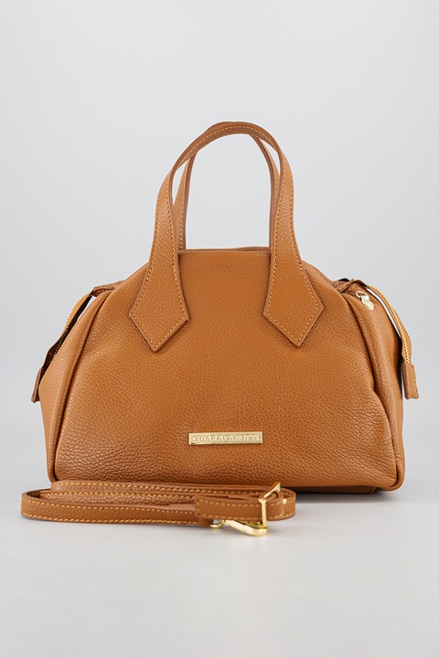 Chiara Canotti, Geanta din piele cu maner si bareta detasabila, Maro scortisoara