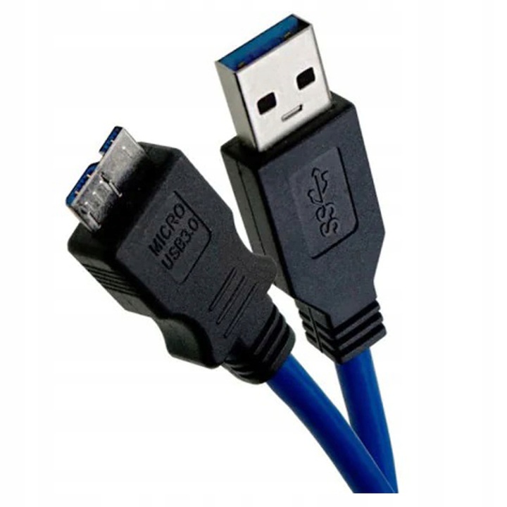 Cablu USB 3.0 A-Micro B, Wireway, 1m, Cupru OFC, transfer rapid 5 Gb/s