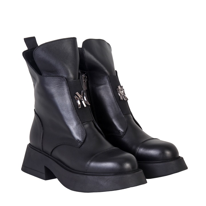 Ghete SABINA - piele naturala neagra - 36