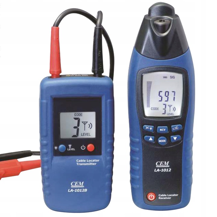 Detector Cabluri si Tevi CEM LA-1012, localizare precisa, adancime 2m, include emitator si receptor