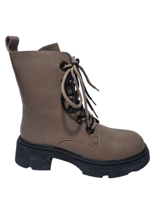 Ghete dama Angel Blue, piele naturala, bej, Bej