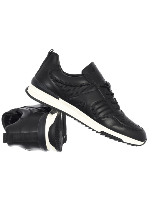 Tenisi barbati B ORIGINALS negru piele naturala, Negru