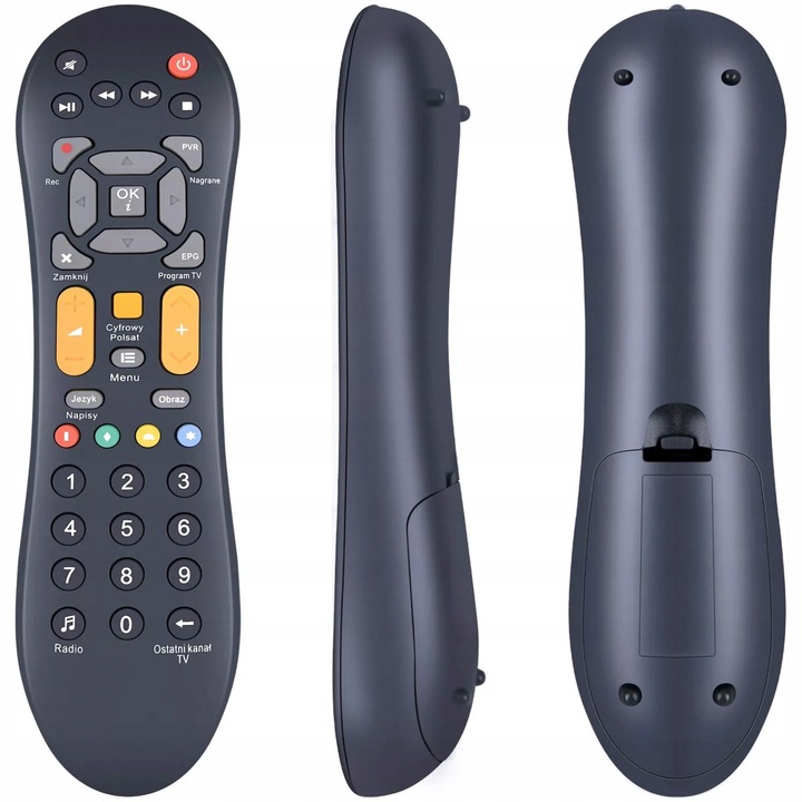 Telecomanda universala CARDSPLITTER pentru decodoare Polsat HD1000-8000, functie PVR, infrarosu, 10m