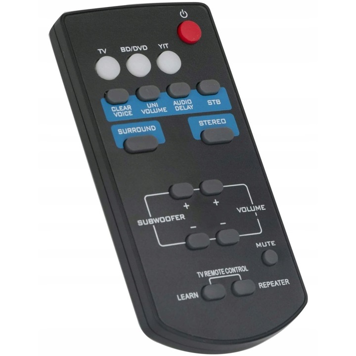 Telecomandă înlocuitoare TechTell, pentru Yamaha FSR60, design ergonomic, butoane rezistente, multicolor