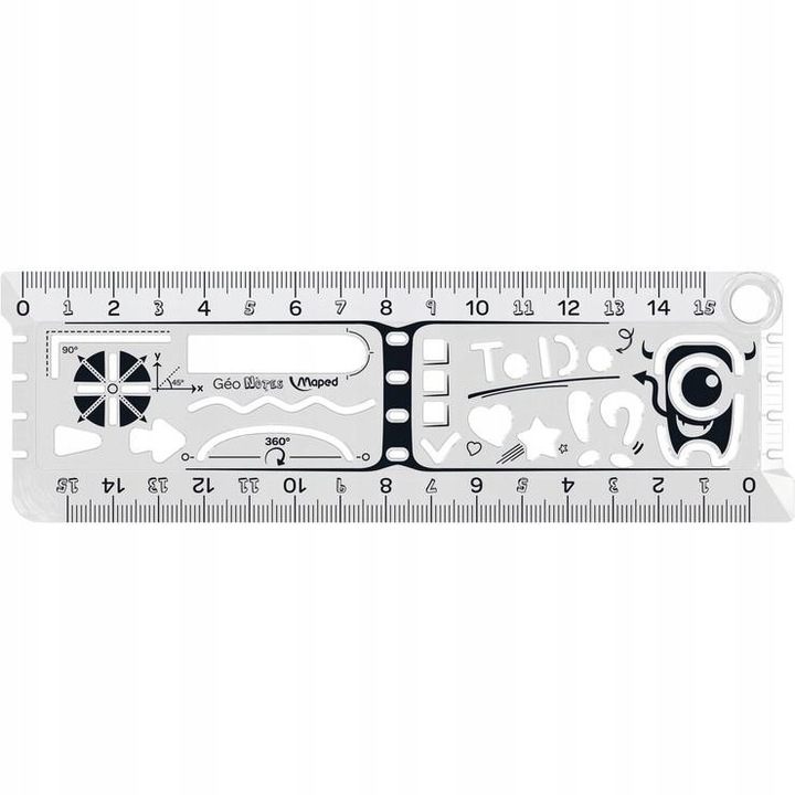 Rigla multifunctionala Maped GeoNotes 15 cm, scoala