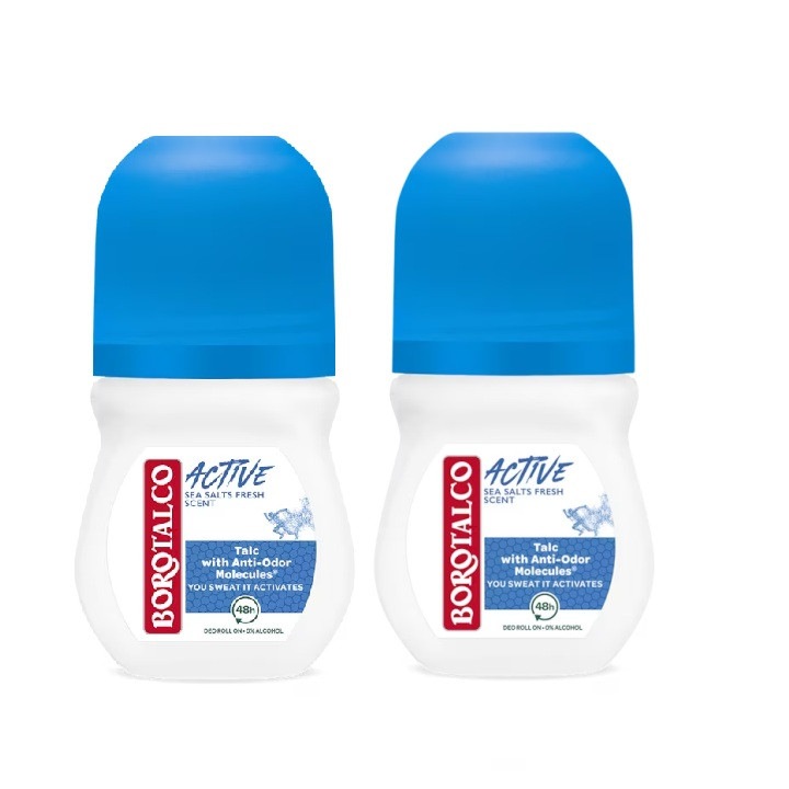 Pachet Borotalco: 2 x Roll-on Sea Salt, 50 ml