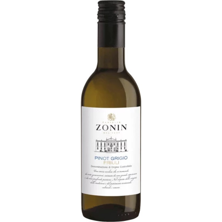 Zonin Pinot Grigio Friuli DOC, Vin Alb Sec, 250ml