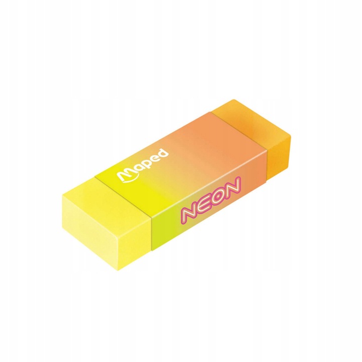 Radiera Maped Neon, ergonomică, culori vibrante, 22x12x61mm