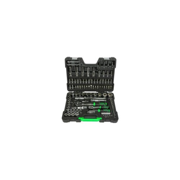 Trusă de tubulare 108 piese, JBM, cromat, utilizare generală, material crom vanadiu