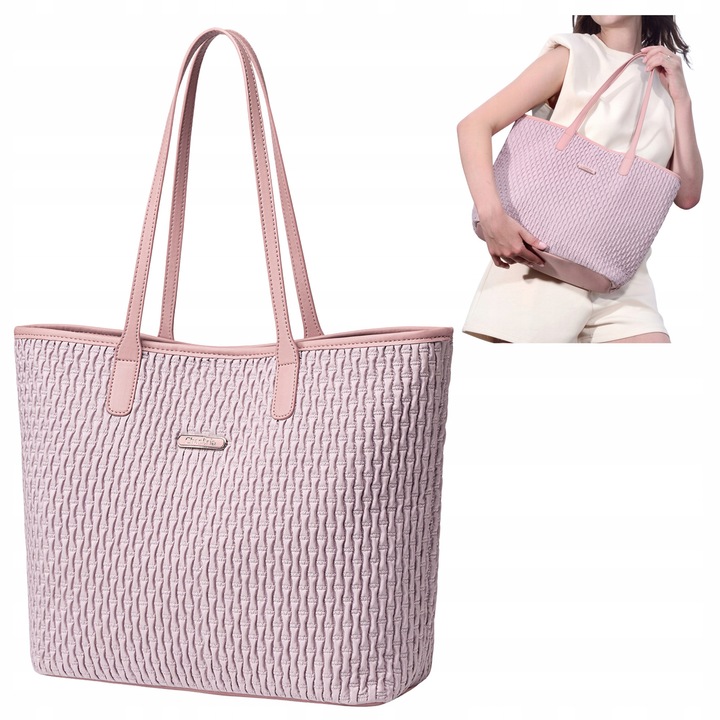 Női rózsaszín shopper táska, divatos, tágas, 15, 6 l-es, vízálló, stílusos nőknek és lányoknak. CHANTRIA CB801 Pink