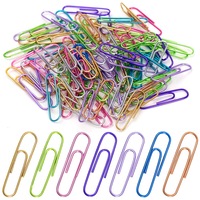Agrafe de hartie Jumbo, 100 buc agrafe de hartie de 28 mm, agrafe de hartie colorate asortate pentru lucrari de birou, scoala si uz personal