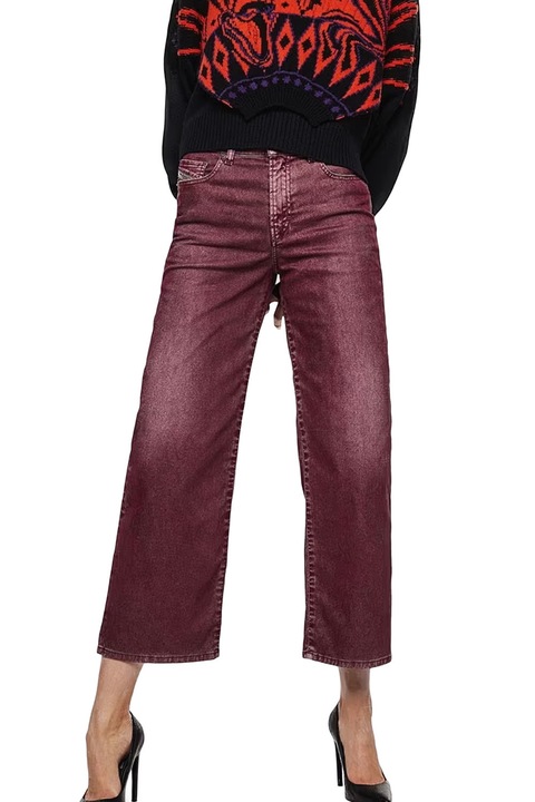 Blugi de damă Diesel WIDEE Flare Fit High Waist 2001294 16121-35, Croială evazată și largă, Bumbac, Vâscoză, Mov, Lila