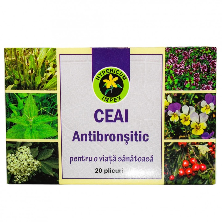 Ceai Antibronsitic, Hypericum Impex, 20 plicuri, emolient, expectorant