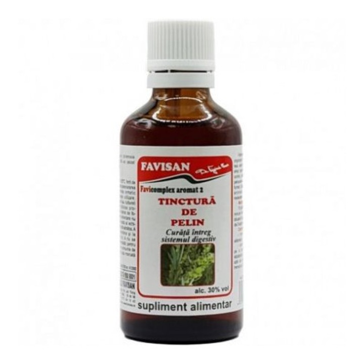 Tinctură de pelin, Favisan, 50ml, extract 100% natural, lichid
