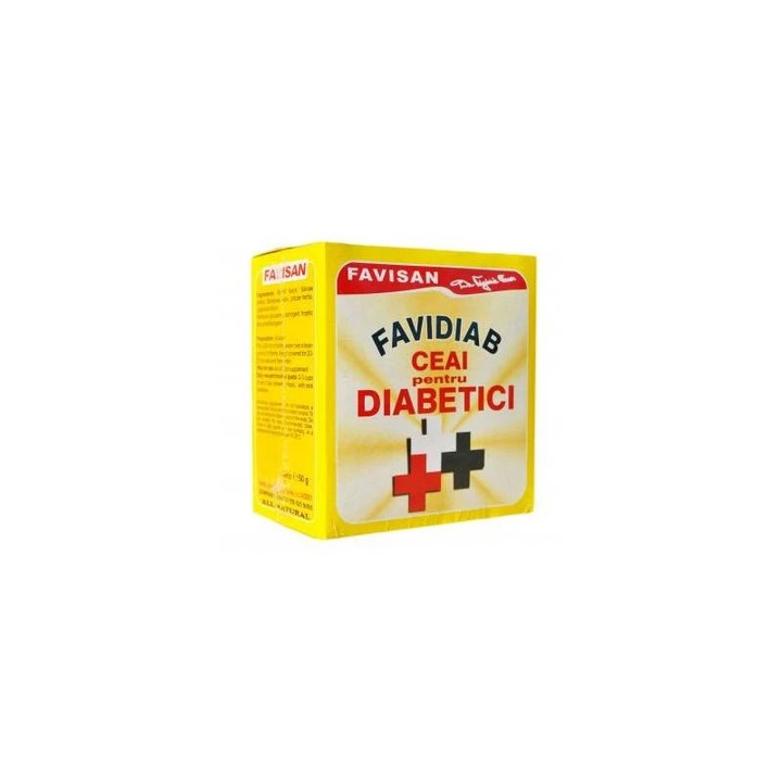 Ceai Favisan FAVIDIAB 50gr, plante medicinale, hipoglicemiant, astringent