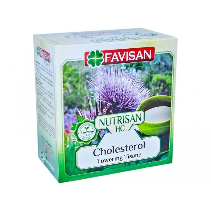 Ceai nutritiv Favisan, 50g, cu plante medicinale, pentru colesterol