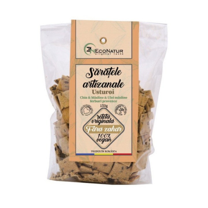 Saratele artizanale Eco Natura, usturoi si chia, 150g