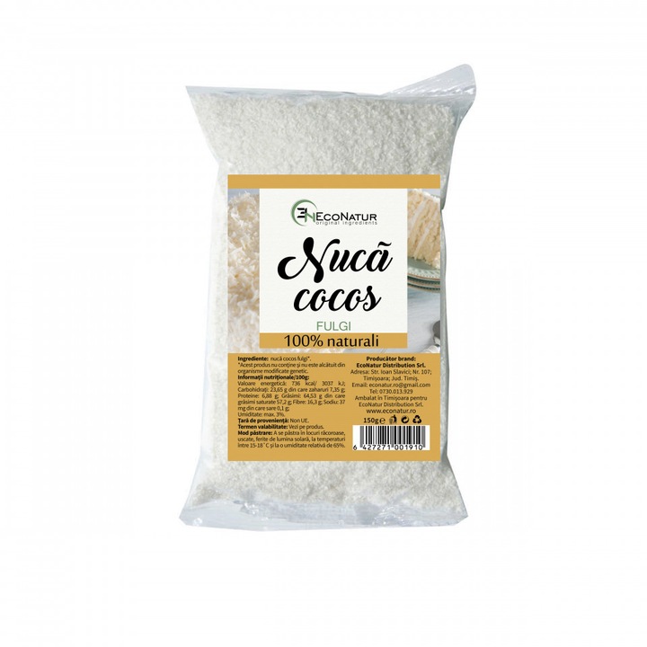 Fulgi de nucă de cocos Eco Natura, 150g
