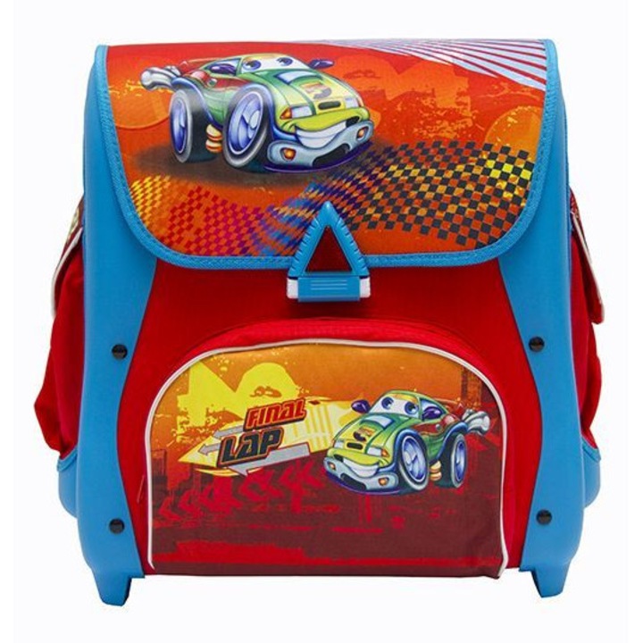 Ергономична раница Kathay-Haster, модел Auta, 21L, 39x38см, червено-синя