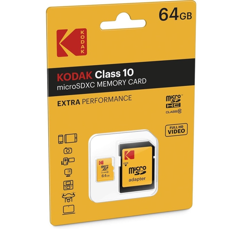 Kodakオールスターカード Card memorie Kodak EXTRA MicroSDHC 64GB Clasa 10 UHS-1 - eMAG.ro